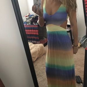 Beautiful tie dye rainbow maxi dress